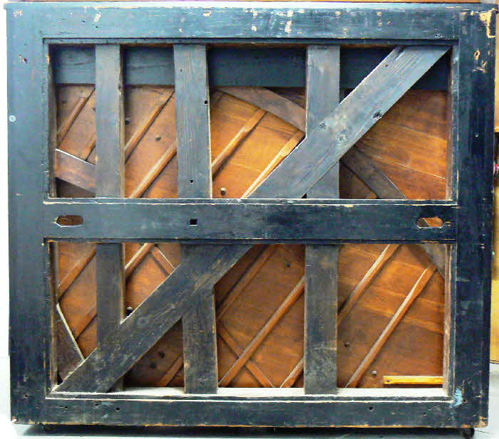 Steinway Vertical 645 back plan view